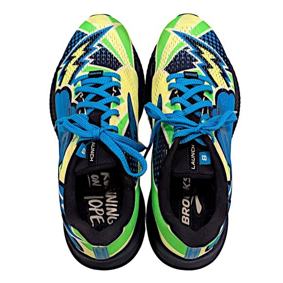 Brooks Launch 8 Blue Running Shoes Women's Size 8.5 Lightning Colorful Comfort - Picture 3 of 11